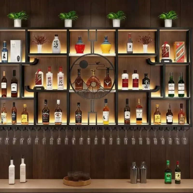 Wine & Beer Emporium - Przemysłowy ścienny regał na wino z
