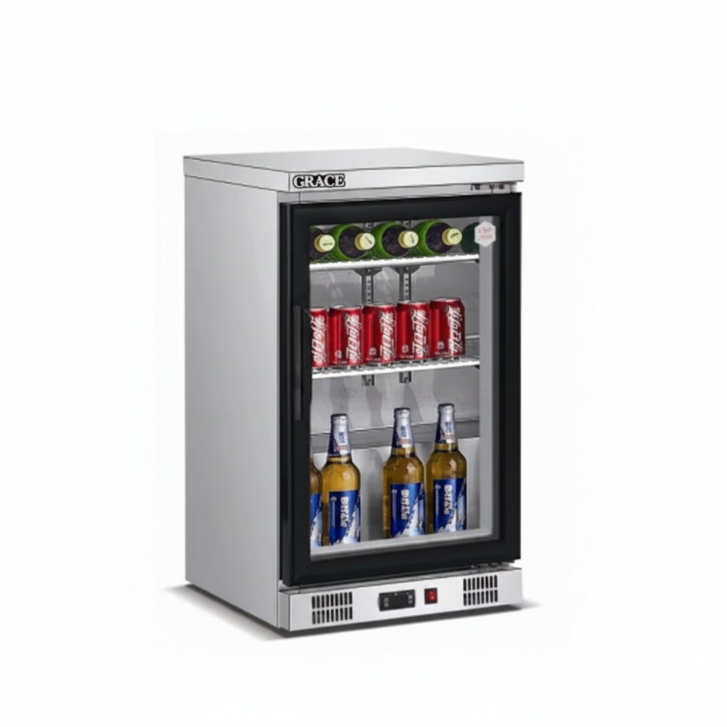 Wine Beer Fridge Under Counter - Lodówka podblatowa, stal nierdzewna 304, 520x500x840mm,