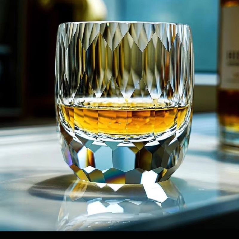 Whisky Beer And Wine - Ręcznie rzeźbione, japońskie, kryształowe szklanki do
