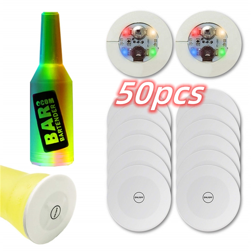Wine Beer Liquor - 50/20/10/1szt Podstawki LED Świecące butelki wina