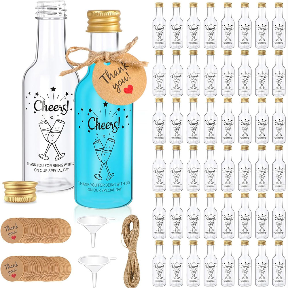 Wine Beer Liquor - 50 sztuk mini butelek na alkohol,
