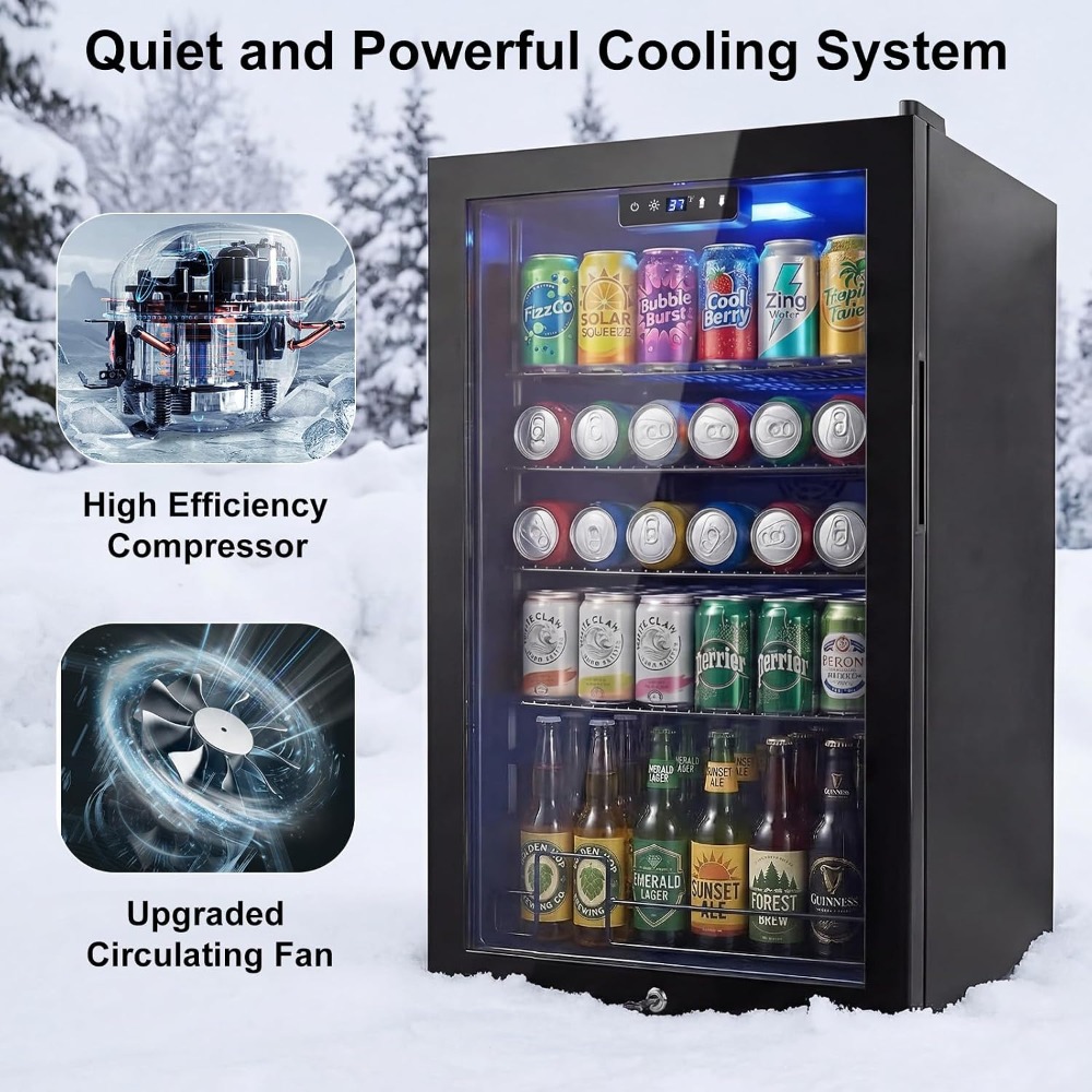 Wine Beer Fridge Small - Miniaturowa lodówka na napoje 20 cali,