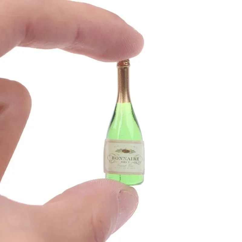 Wine Beer Liquor - 2 szt. Miniaturowe przezroczyste szklane butelki