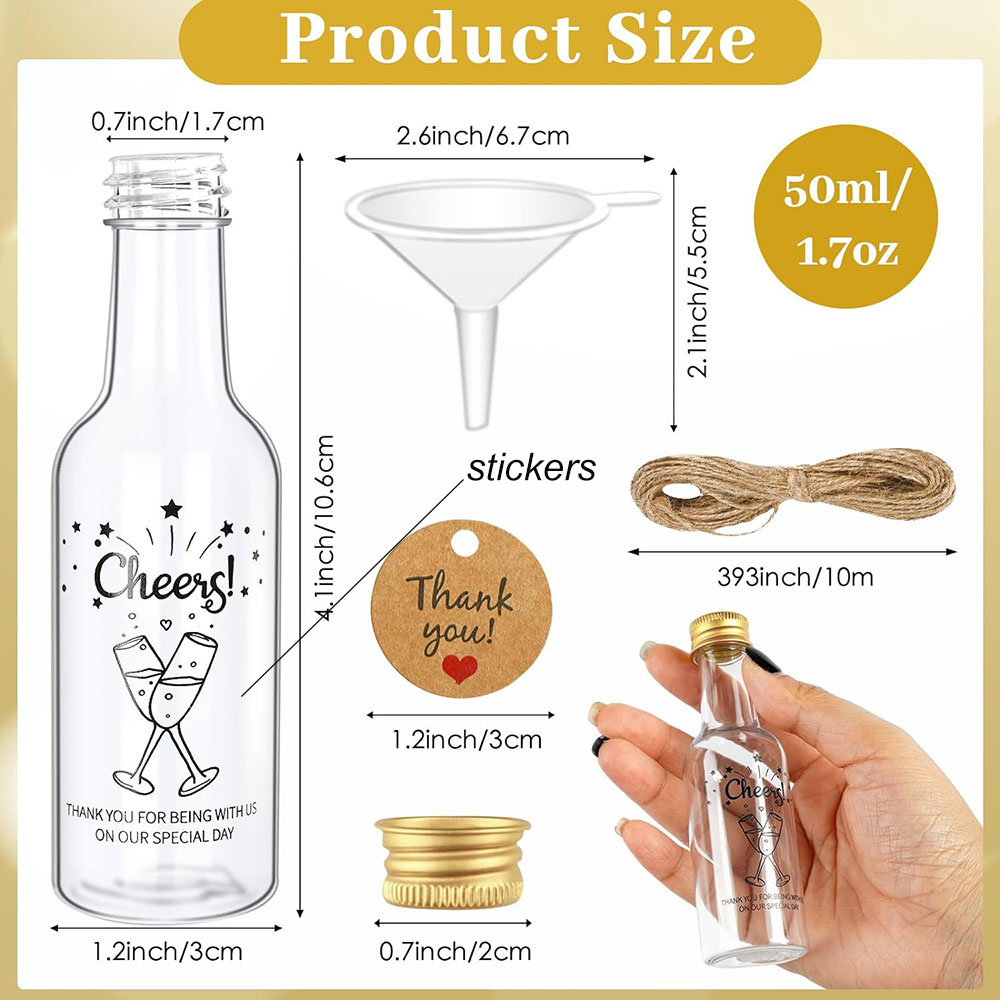 50 sztuk mini butelek na alkoh – Wine Beer Liquor recenzja i cena
