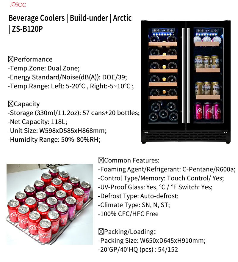 Dwudrzwiowa lodówka podblatowa – Wine Beer Fridge Under Counter recenzja i cena