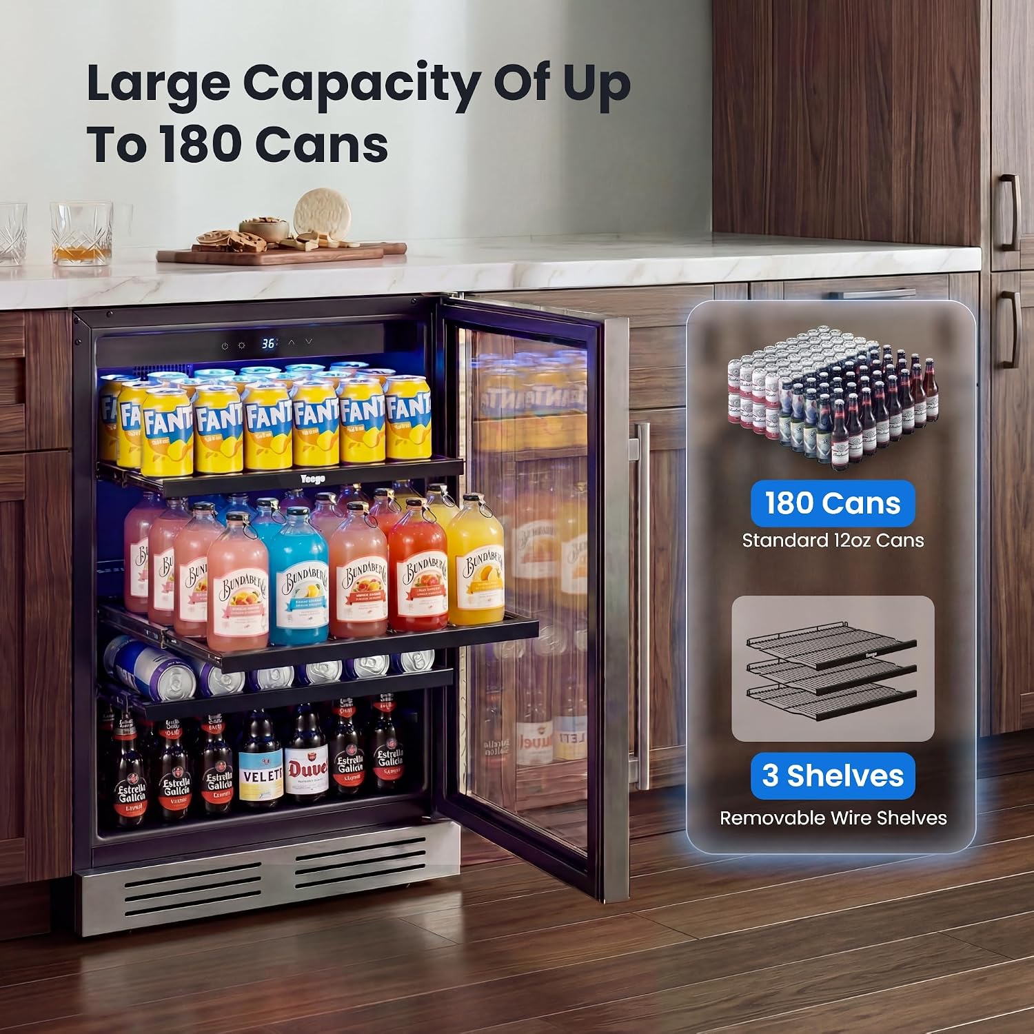 24-calowy chłodziarko-świąca d – Wine Beer Fridge Under Counter recenzja i cena