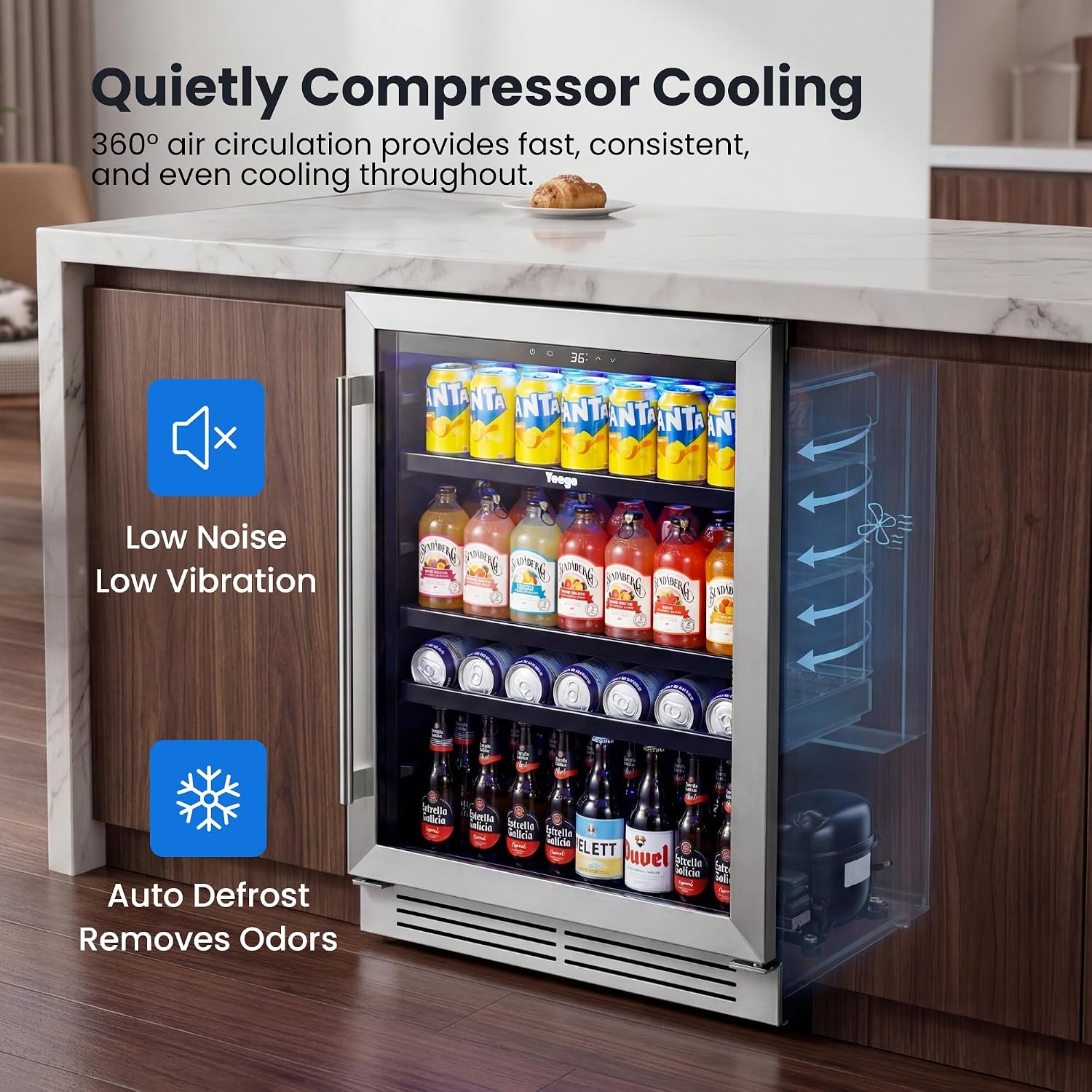 24-calowy chłodziarko-świąca d – Wine Beer Fridge Under Counter recenzja i cena