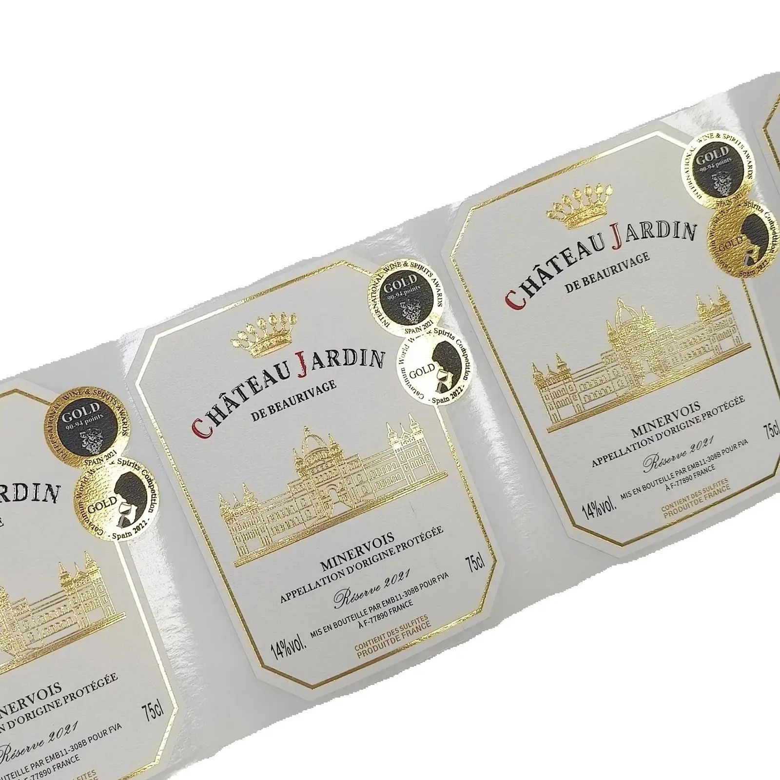 Naklejki z własnym logo, złota – Whisky Beer And Wine recenzja i cena