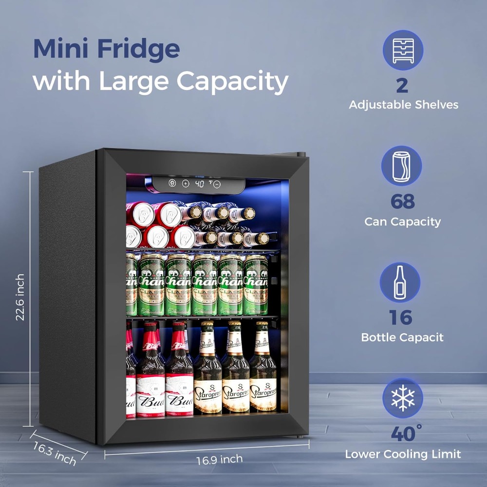 Minilodówka 1.7 Cu.Ft z szklan – Wine Beer Fridge Small recenzja i cena