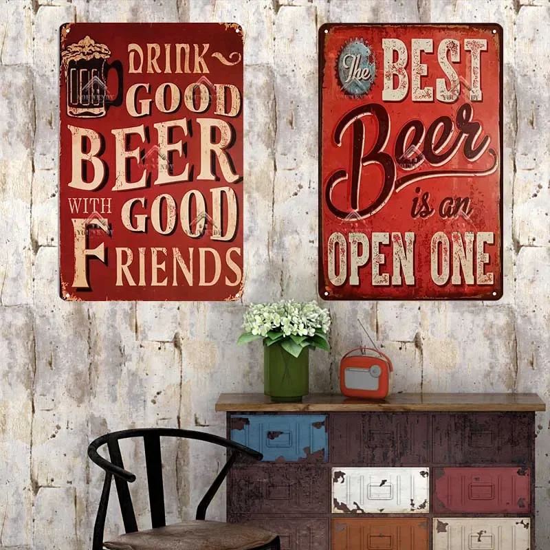 Tabliczka Bar Pub Zabawne Cyta – Beer And Wine Quote recenzja i cena