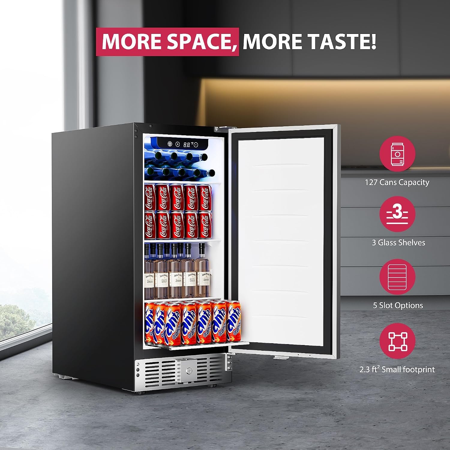 15-calowy podblatowy chłodziar – Wine Beer Fridge Under Counter recenzja i cena